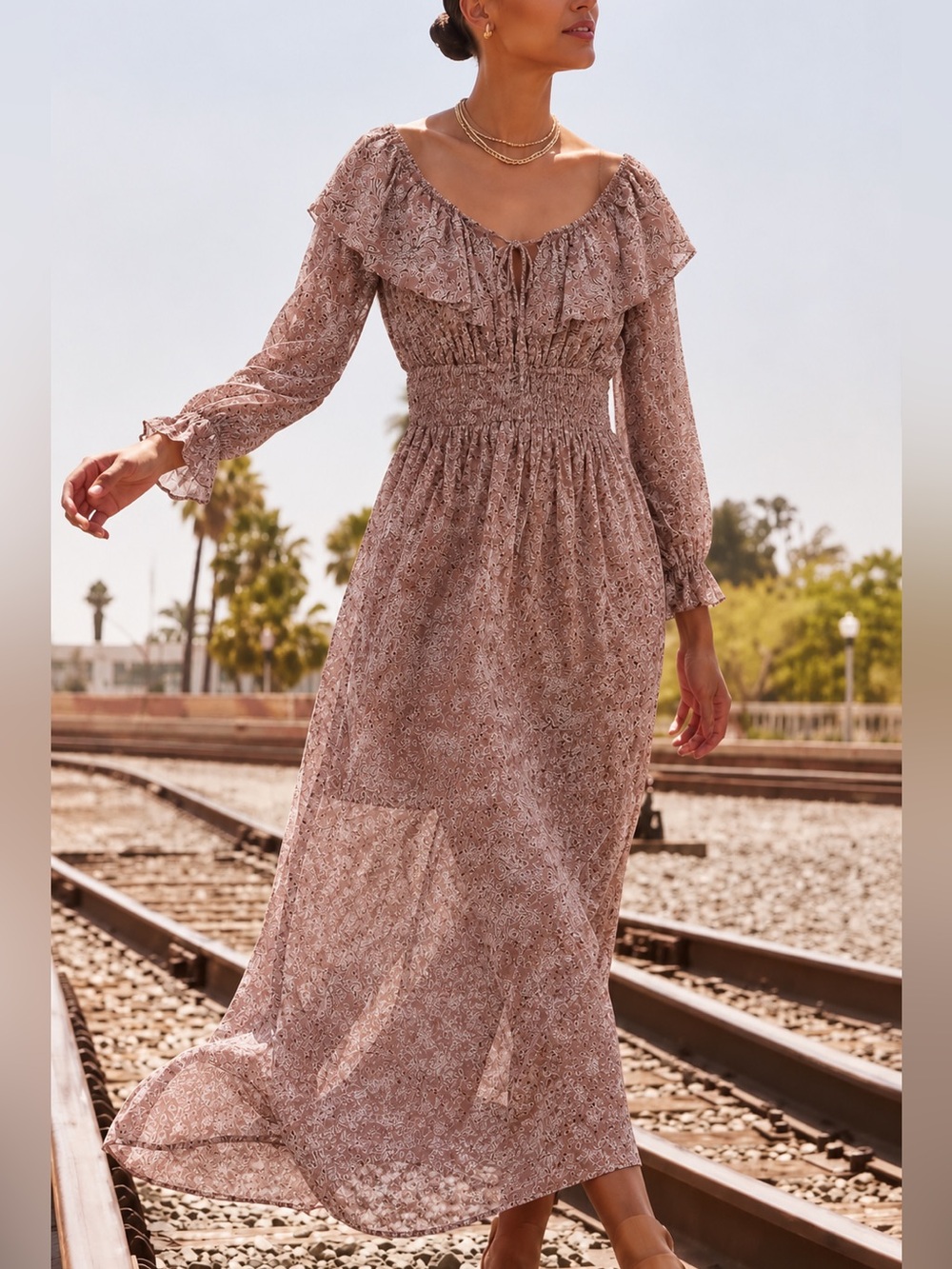Promesa NWT Seeds of Joy floral maxi dress, small